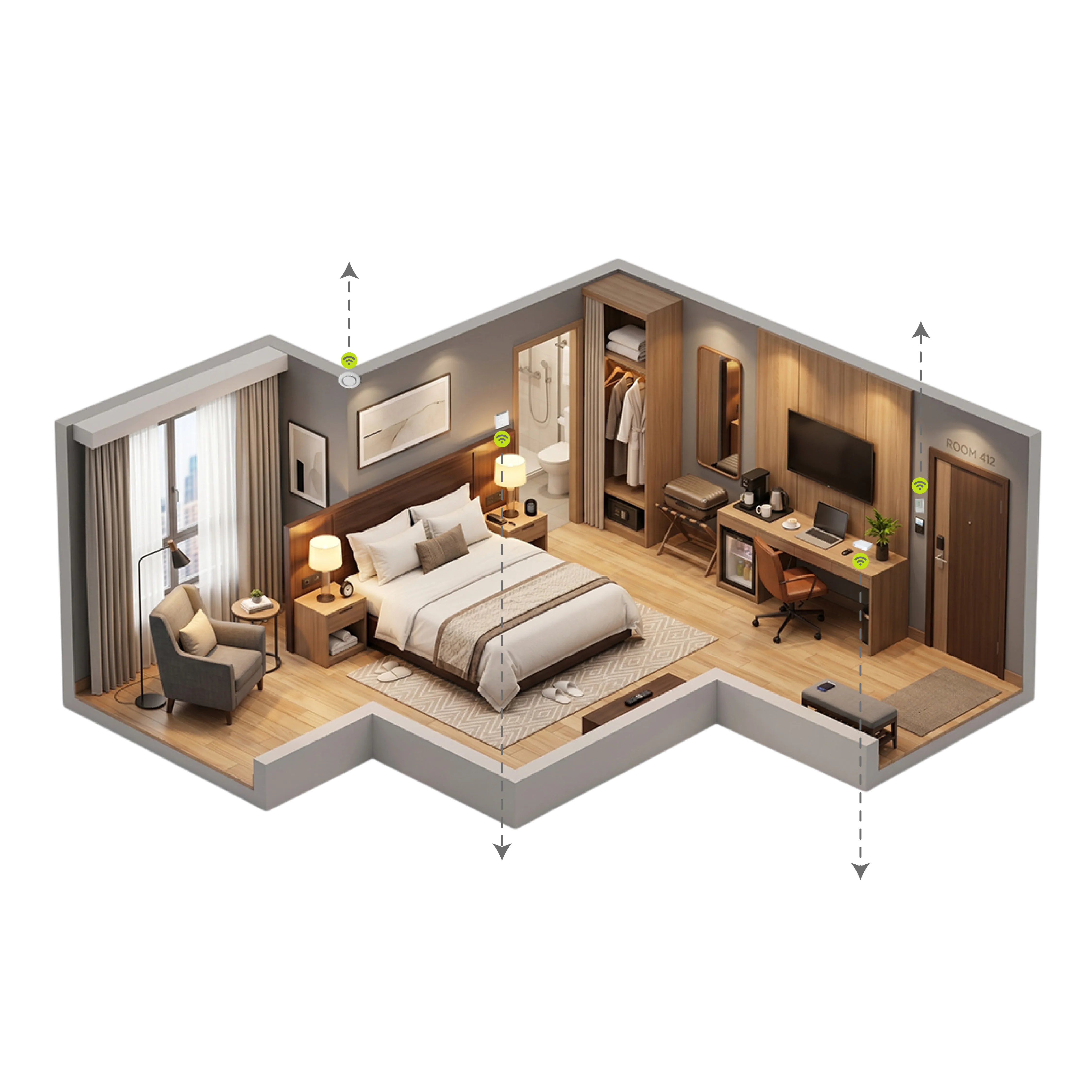 Arquitectura de la solución Horus para hotelería — vista 3